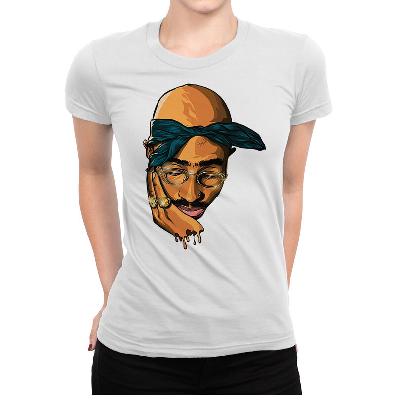 

Футболка женская Dream Shirts Тупак Шакур 331024111 белая L, Тупак Шакур 331024111