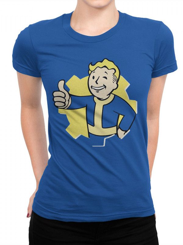 

Футболка женская DreamShirts Studio Игра Fallout - Волт-Бой FAL-231213-1 синяя 2XL, Синий, Игра Fallout - Волт-Бой FAL-231213-1