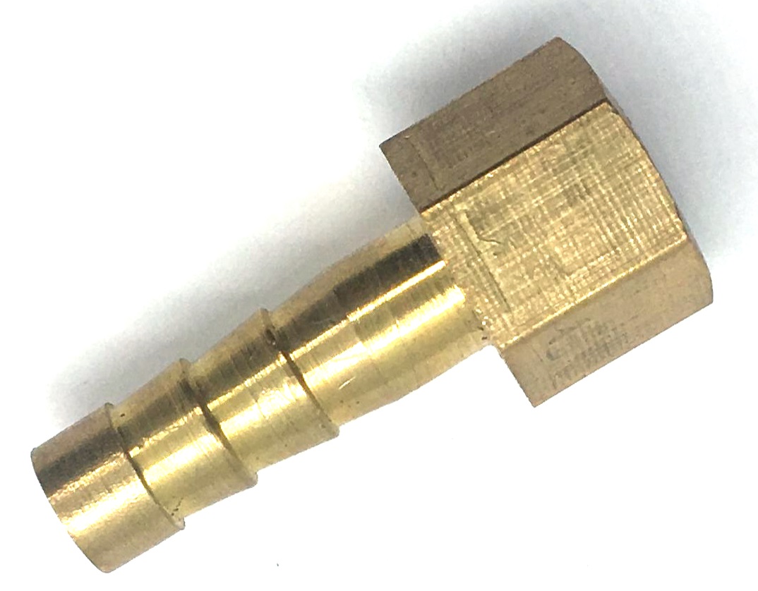 Штуцер из латуни, резьба: внутренняя G1/8, диаметр трубки штуцера 8 мм глухая заглушка прок внутренняя диаметр 120 пр008829