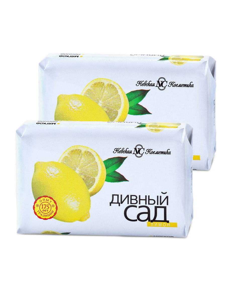 Комплект Невская Косметика Туалетное мыло Лимон 90 г х 2 шт