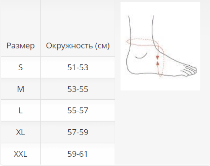 Голеностопный бандаж Otto Bock 504, размер: S