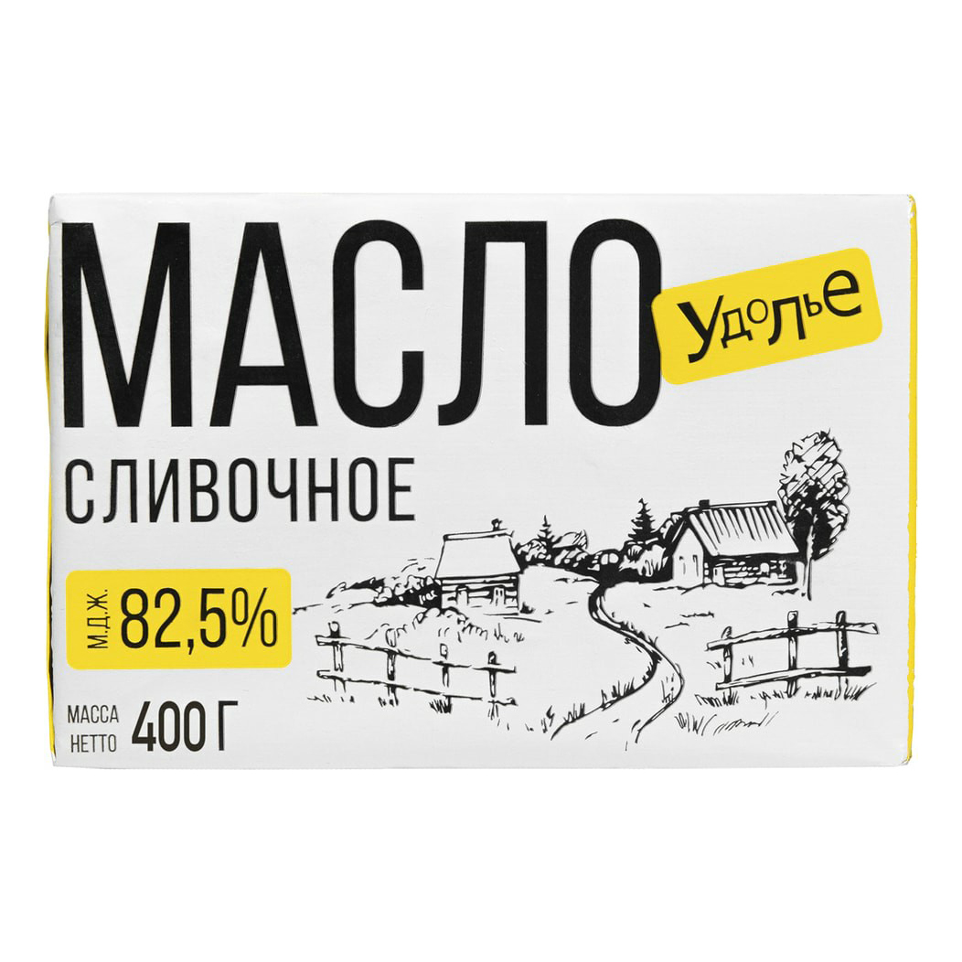

Сливочное масло Удолье Традиционное 82,5% 400 г