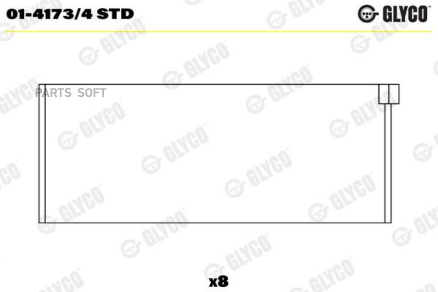 GLYCO 0141734STD Вкладыши ДВС шатунные (к-т)