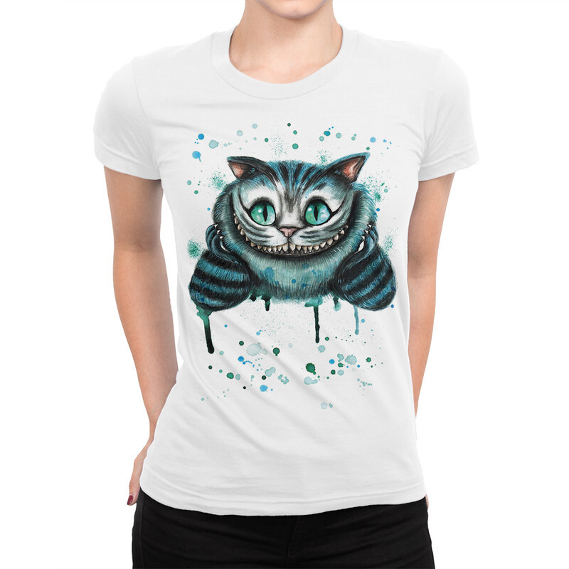 

Футболка женская Dream Shirts Чеширский Кот 345045111 белая XL, Чеширский Кот 345045111