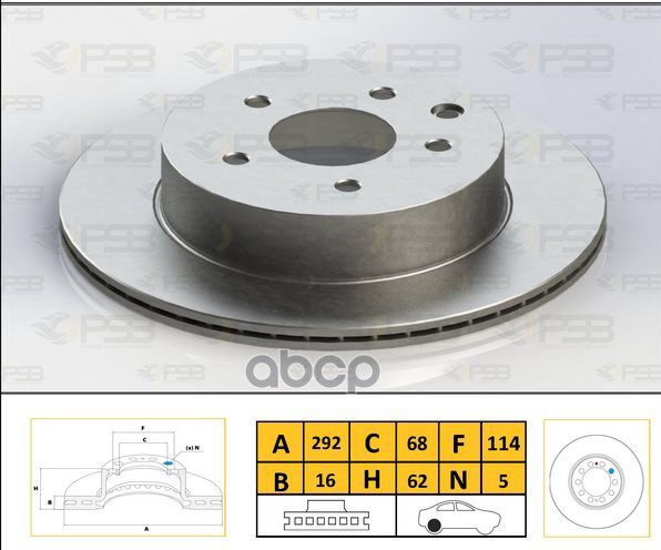 Диск тормозной задн NISSAN Qashqai 07-, X-Trail 01-05, X-Trail 07-, 350 Z 02-, Leaf 10-, R