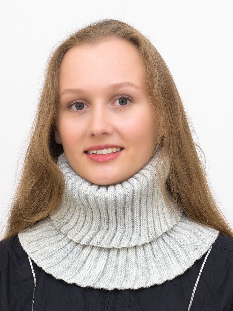 

Снуд женский; унисекс LanaCaps 2352875 серый пух, one size, 2352875
