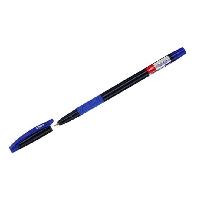 Ручка шариковая Cello Slimo Grip Black 2662, синяя, 0,7 мм, 1 шт.