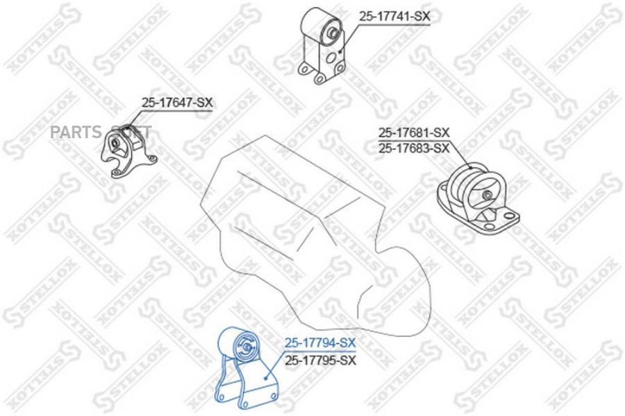 

STELLOX Подушка ДВС STELLOX 2517794sx
