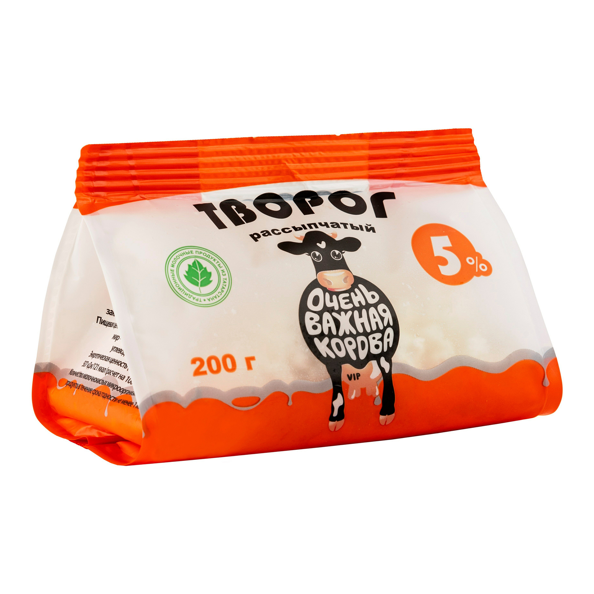 

Творог рассыпчатый Очень важная корова 5% 200 г