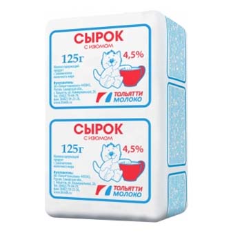 

Сырок Тольяттимолоко творожный с изюмом 125 г