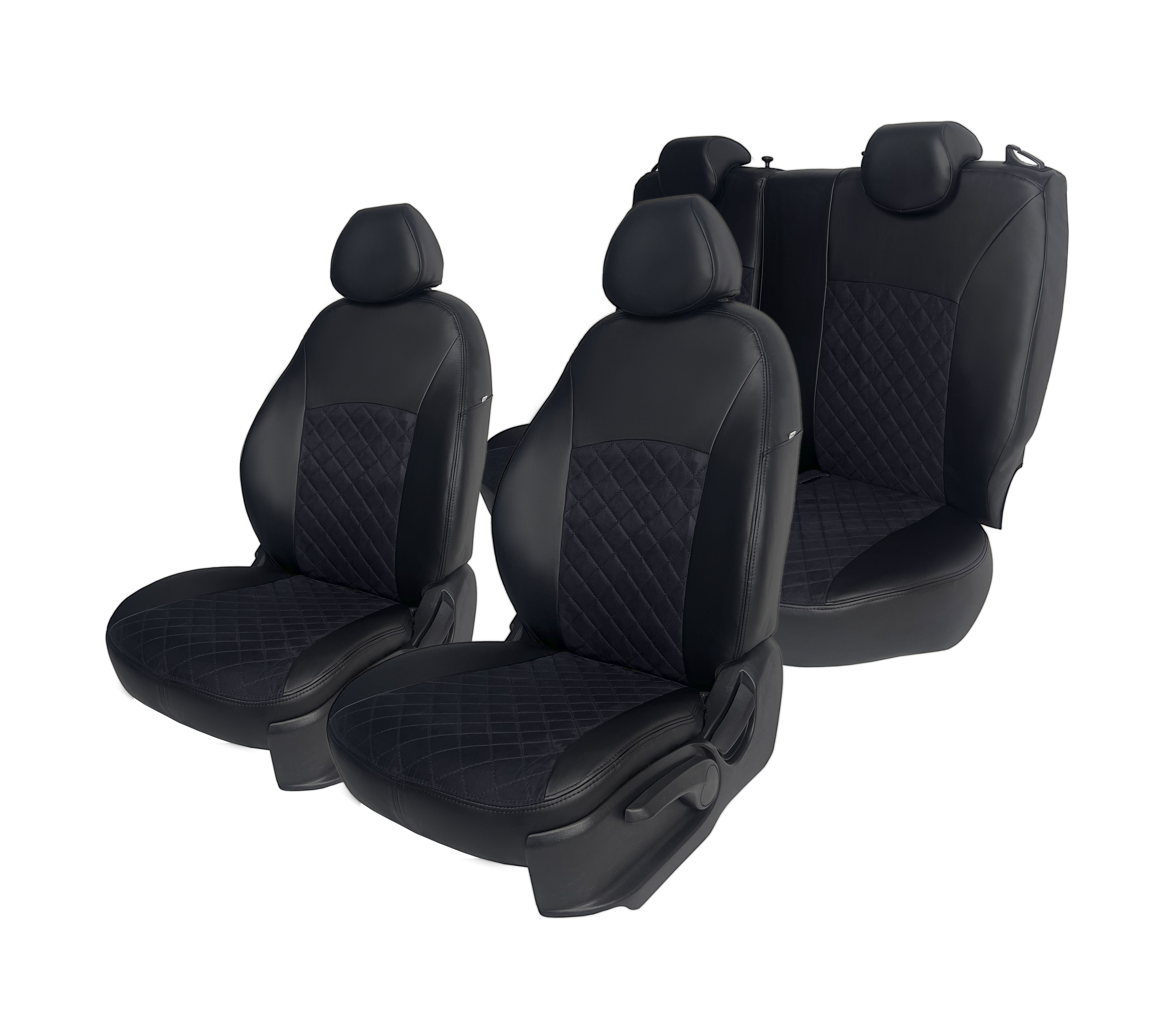 

Чехлы на сиденья NISSAN Almera (G15) 2013-2018 г. ( задняя спинка 6040) Авточехлы Ниссан, Черный