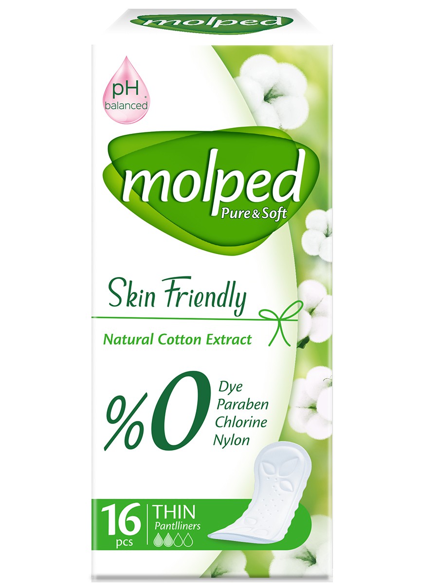 Ежедневные прокладки Molped, Pure&Soft Skin Friendly, 16 штук капли для котят против блох клещей комаров beaphar veto pure 3 пипетки 0 4 мл