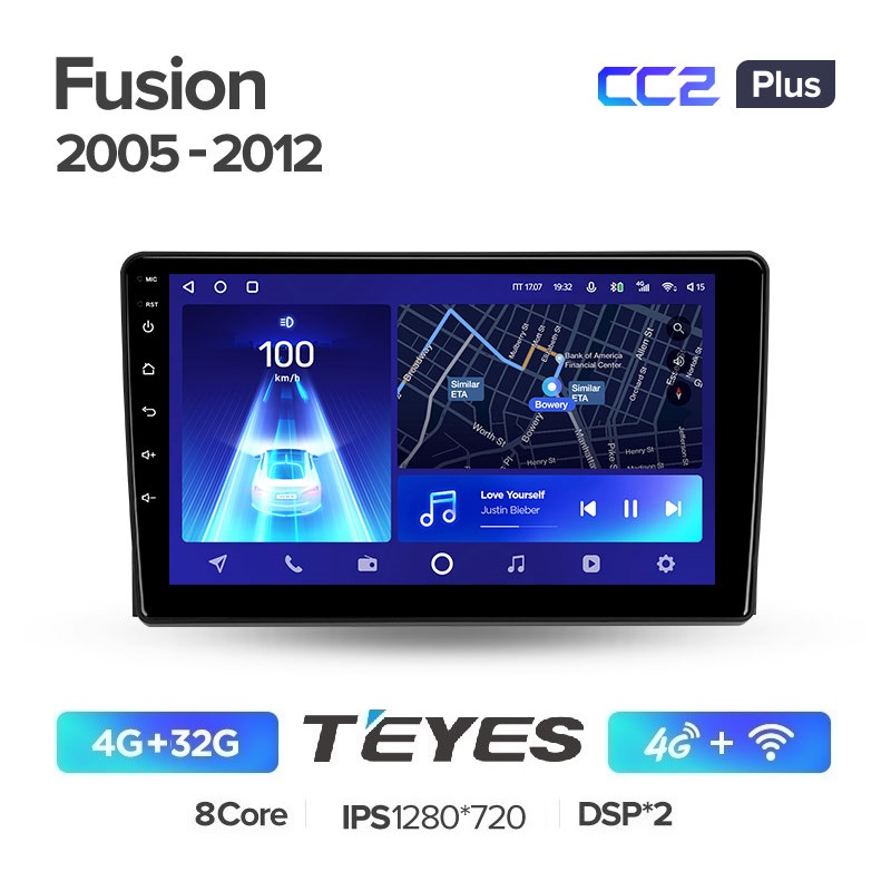 Автомобильная магнитола Teyes CC2 Plus 4/32Гб Ford Fusion 2005-2012 ANDROID 10