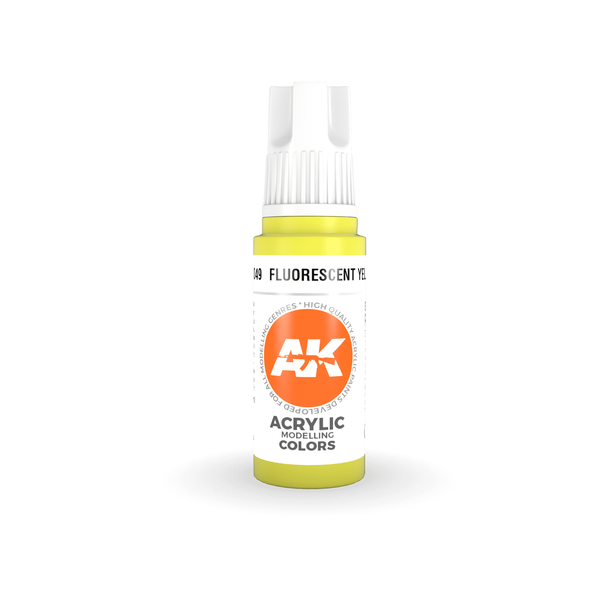 Краска акриловая AK Interactive 3rd Generation Fluorescent Yellow, 17 мл