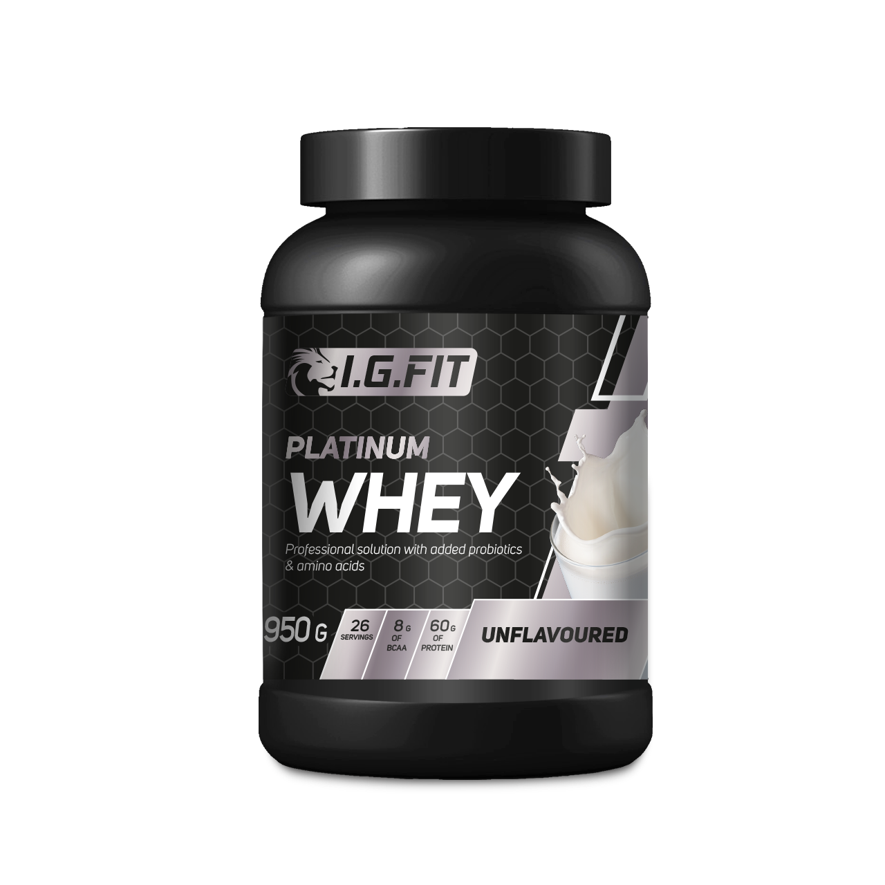 Протеин сывороточный PLATINUM WHEY I.G.FIT без вкуса, 950 г