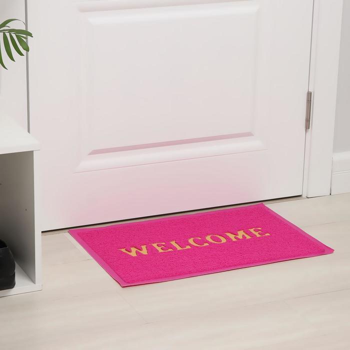 

Коврик придверный Доляна Welcome, 3858 см, цвет МИКС
