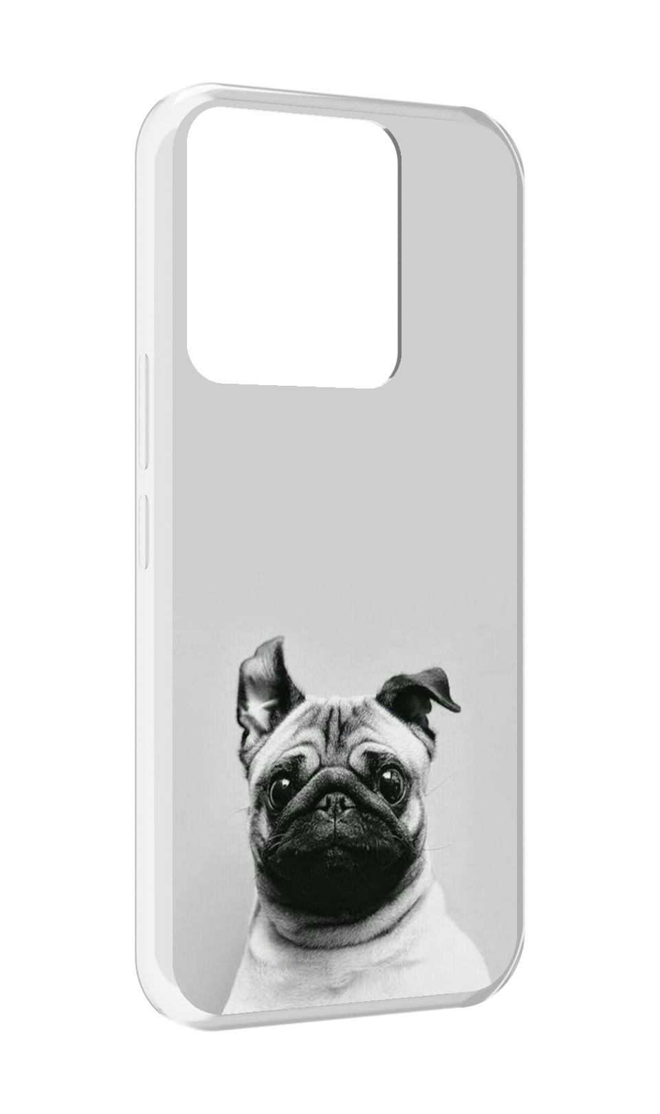 

Чехол MyPads мопс для Tecno Spark Go 2022 / Tecno Spark 8C, Прозрачный, Tocco