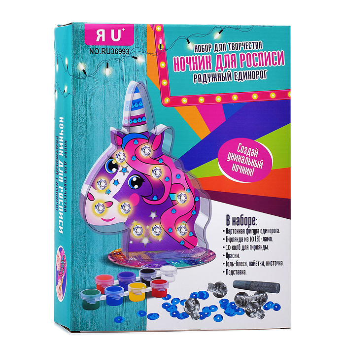

Творческая мастерская RU36993 "Ночник-Единорог" в коробке