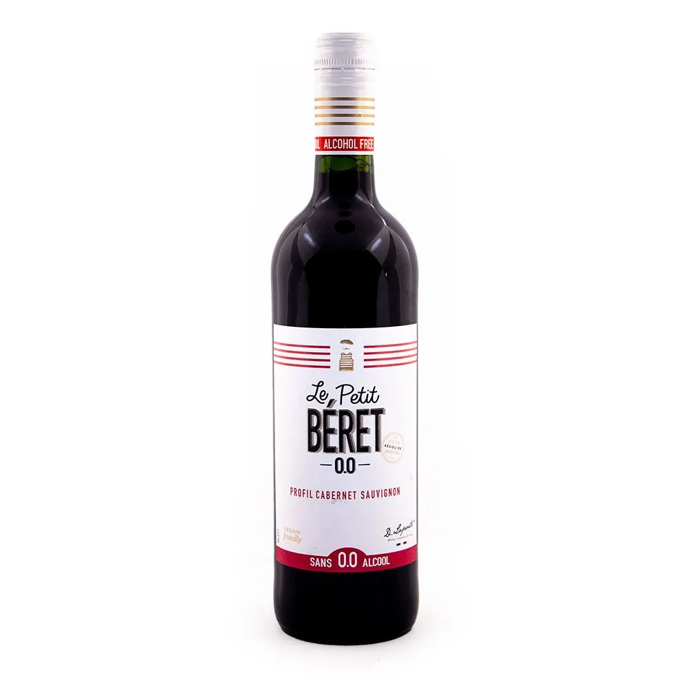 Вино красное безалкогольное LE PETIT BERET Cabernet Sauvignon, 0,75 л