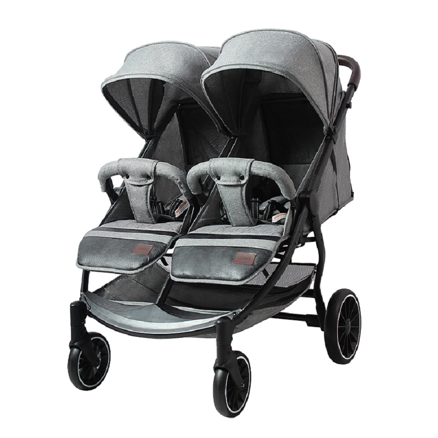 

Коляска для двойни Luxmom T11, серый, T11