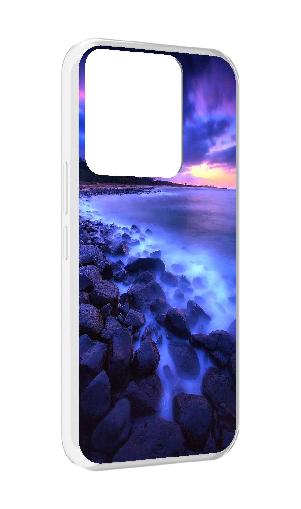 

Чехол MyPads неоновый берег для Tecno Spark Go 2022 / Tecno Spark 8C, Прозрачный, Tocco