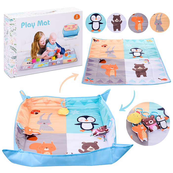 

Детский развивающий коврик PS808 "Веселые зверята"