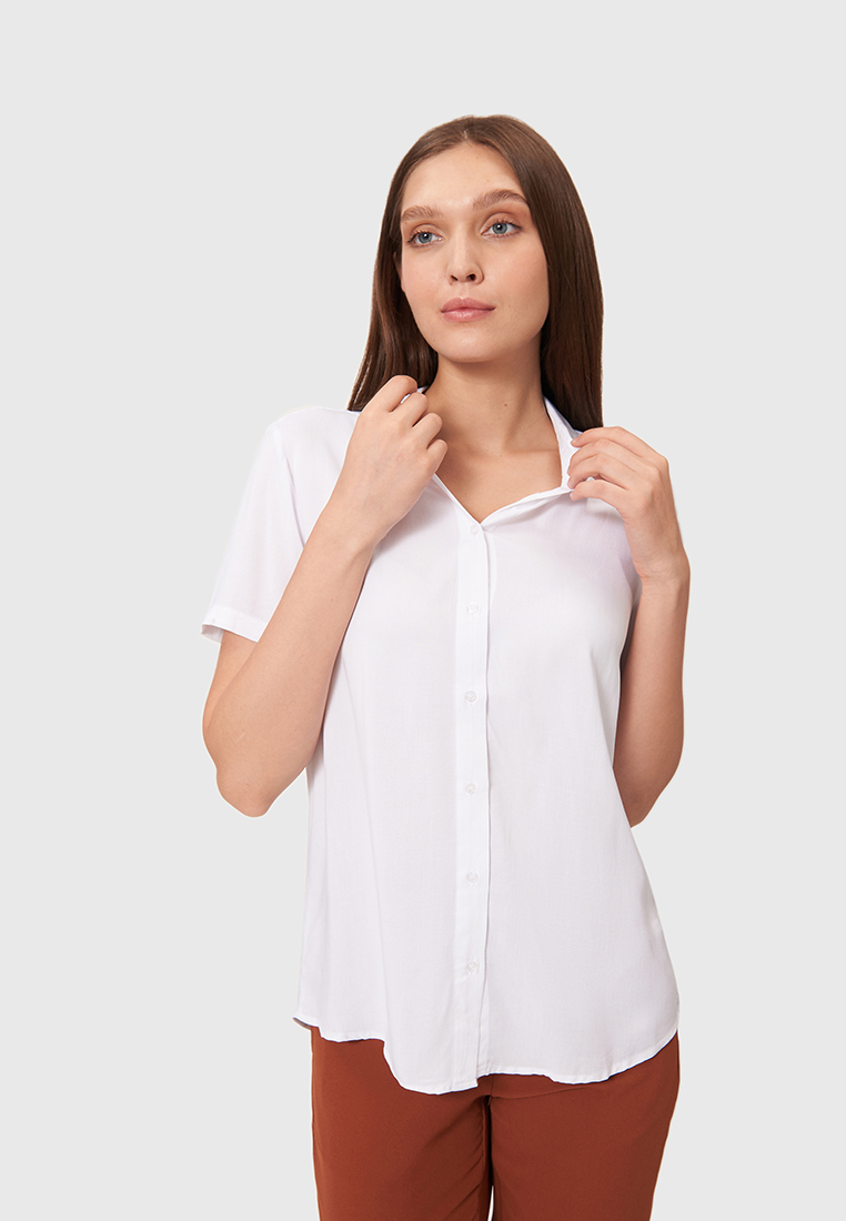 

Блуза женская Modis M211W00603O070 белая 46 RU, M211W00603