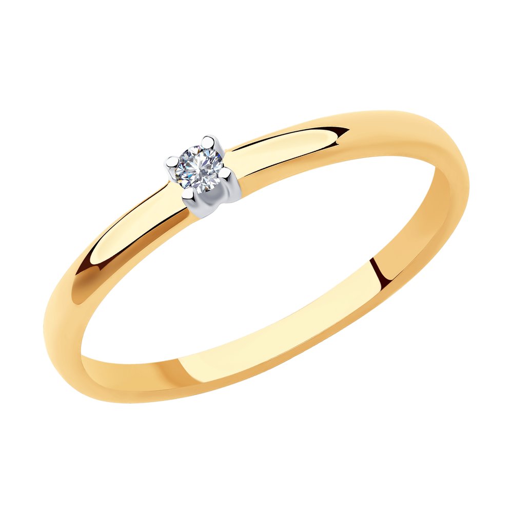 

Кольцо из красного золота с бриллиантом р. 16 SOKOLOV Diamonds 1011906, 1011906