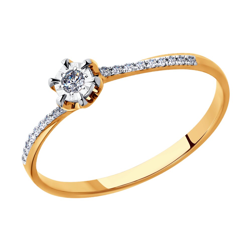 

Кольцо из золота р. 17 SOKOLOV Diamonds 1011408, бриллиант, 1011408
