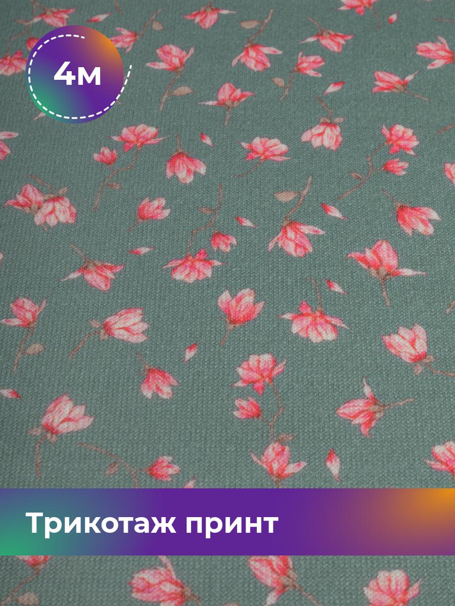 

Ткань Трикотаж принт Shilla, отрез 4 м * 155 см зеленый 4_20759.009, 17841808