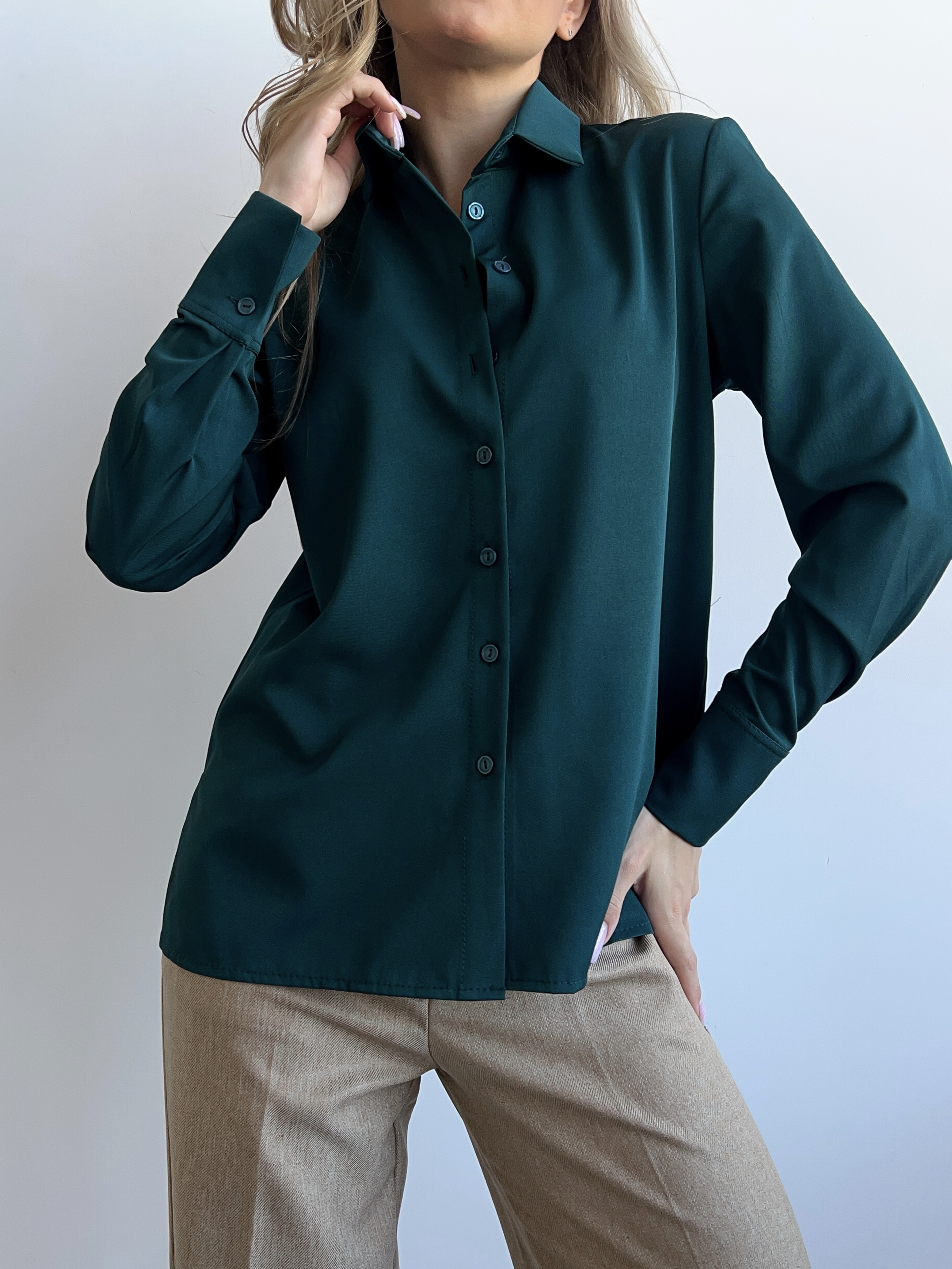 Блуза женская ZOYAGrace 01 зеленая 48 RU