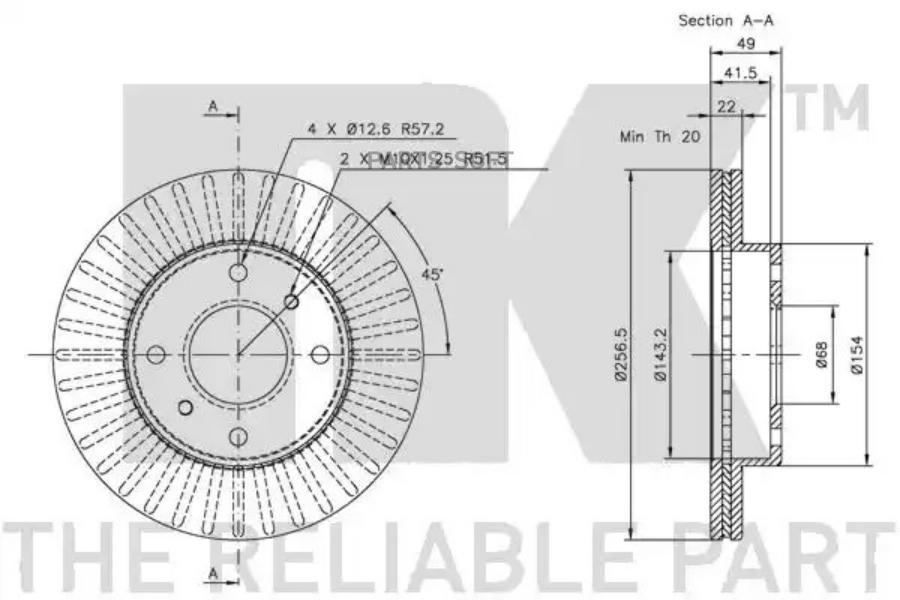 

202231nk_диск тормозной передний nissan primera 1.6/2.0/2.0d 88>
