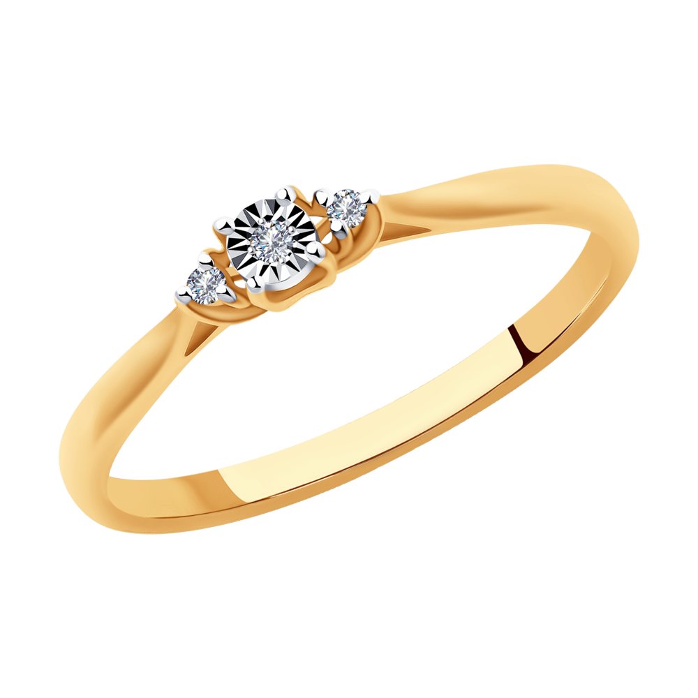 

Кольцо из комбинированного золота с бриллиантом р. 16 SOKOLOV Diamonds 1011994, 1011994