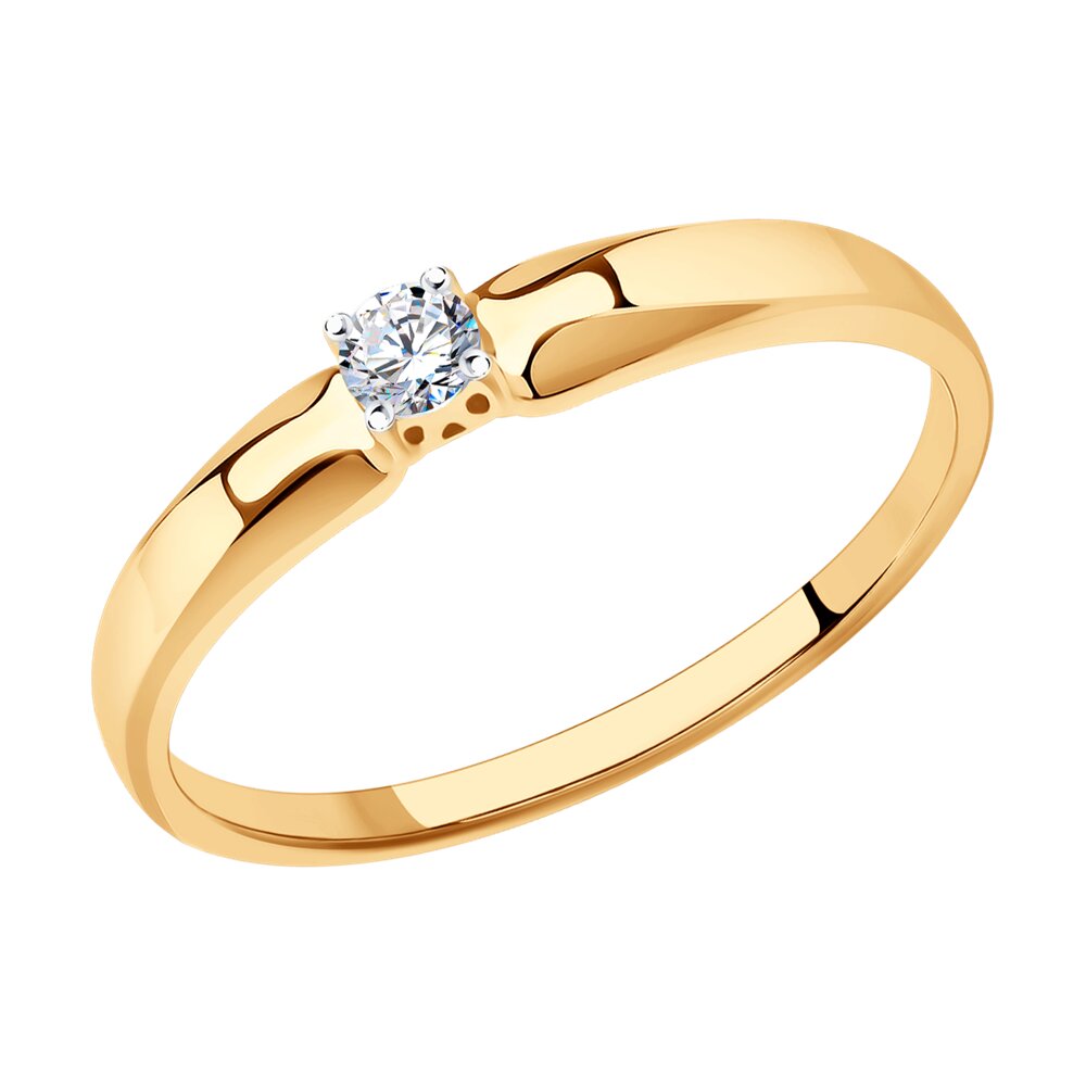 

Кольцо из красного золота с бриллиантом р. , SOKOLOV Diamonds 1012259, 1012259