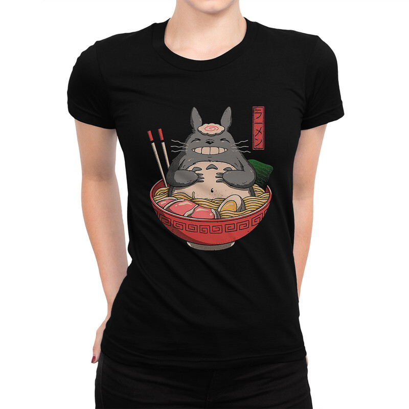 

Футболка женская Dream Shirts Рамэн Тоторо 352052111 черная S, Рамэн Тоторо 352052111