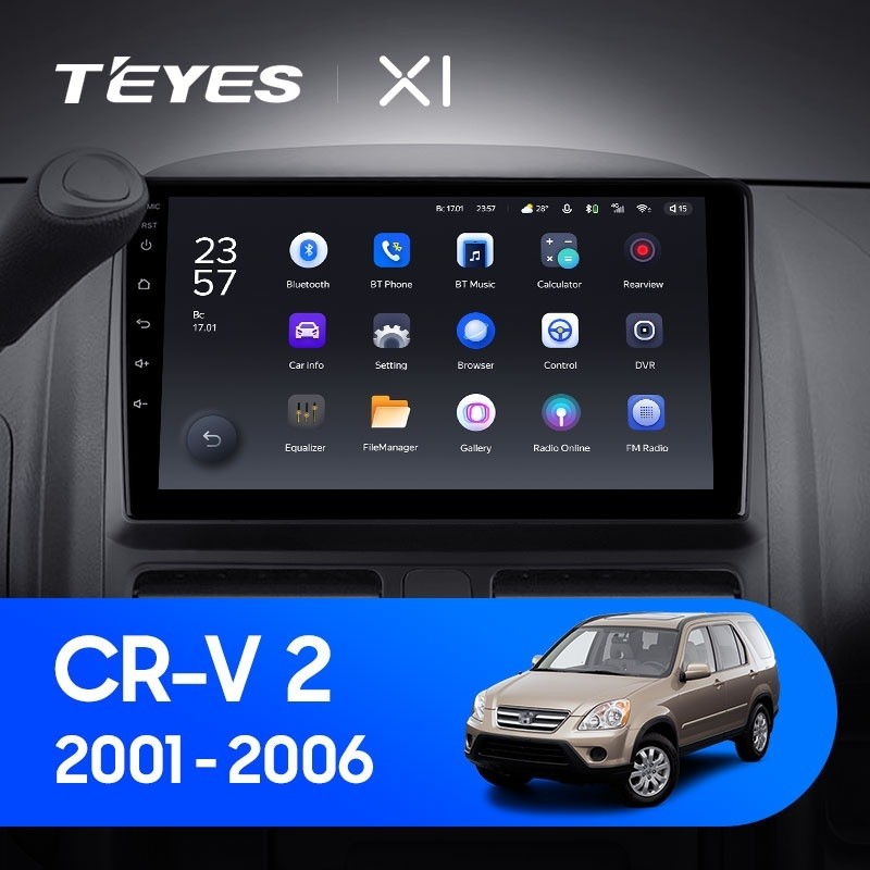 Штатная магнитола Teyes X1 4G 232 Honda CR-V 2 2001-2006 2600000₽