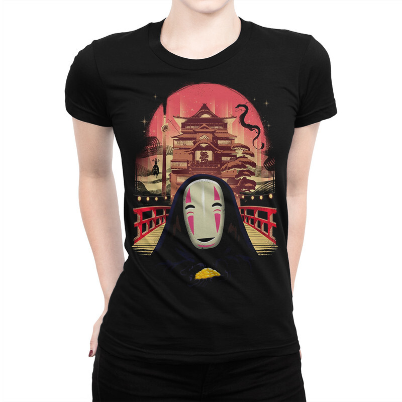 

Футболка женская Dream Shirts Безликий - Унесённые Призраками 356056111 черная L, Безликий - Унесённые Призраками 356056111