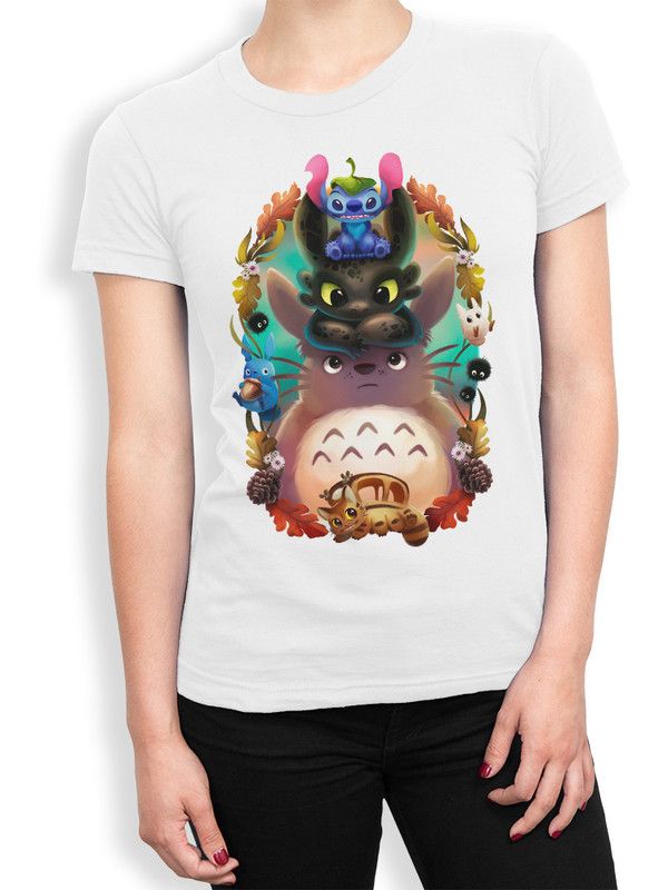 

Футболка женская DreamShirts Studio Тоторо Беззубик и Стич GHB-190132-1 белая S, Белый, Тоторо Беззубик и Стич GHB-190132-1