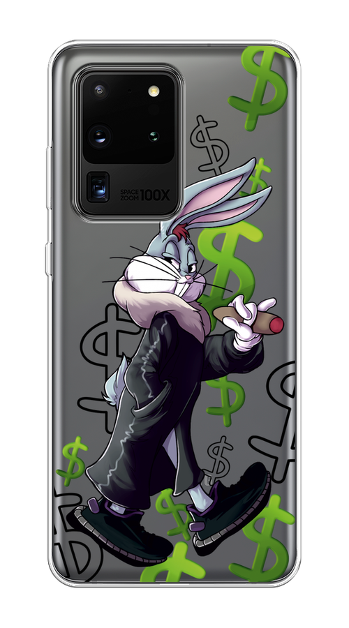 

Чехол на Samsung Galaxy S20 Ultra "Rich Bugs Bunny", Зеленый;черный;голубой, 29450-6