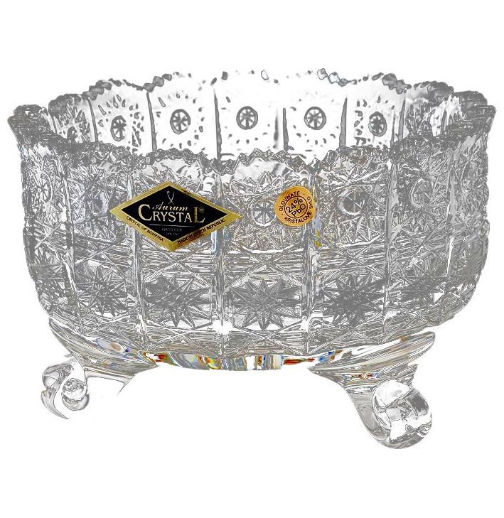 

Фруктовница 26 см на 3-х ножках Aurum Crystal "Хрусталь резной" 165237
