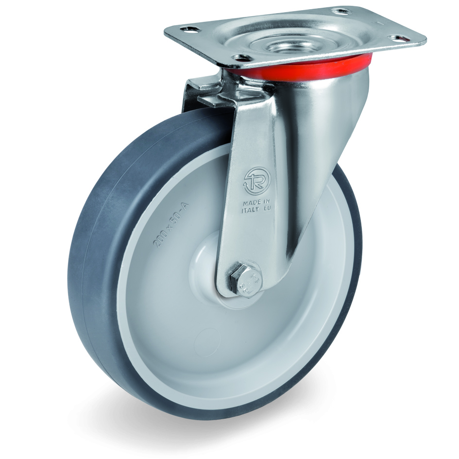 Колесо Tellure Rota 714201 полиуретановое колесо цельнолитое для садовой тачки или строительной тележки fachmann