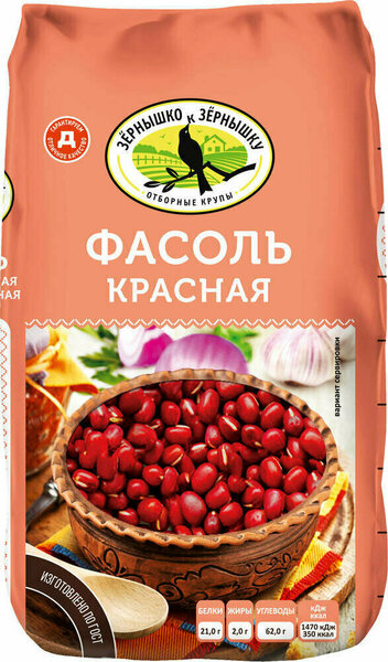 Фасоль Д Зернышко к зернышку красная 450 г