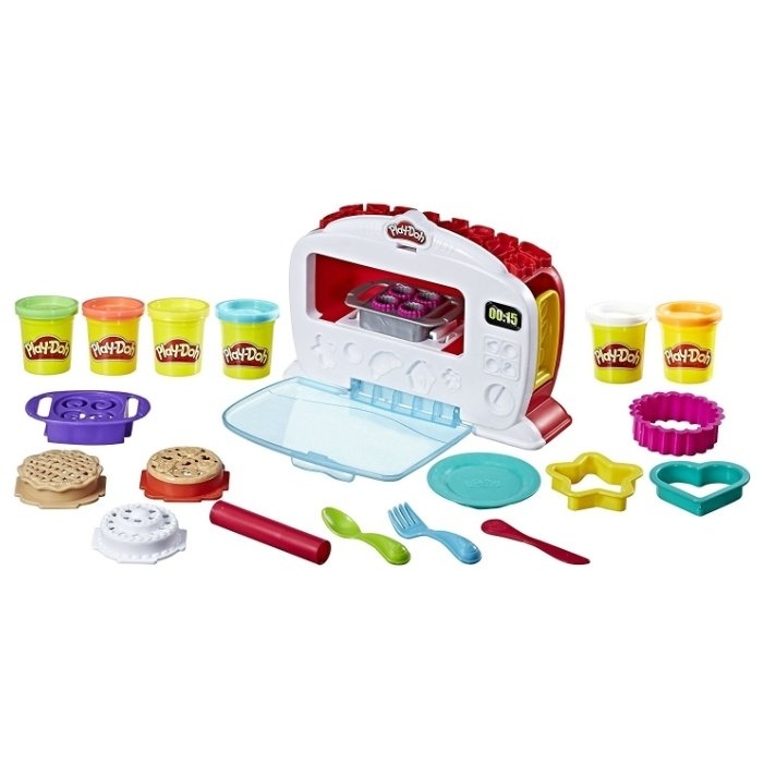 Набор для лепки Play-Doh Магическая печь с формочками и инструментами 6 цветов