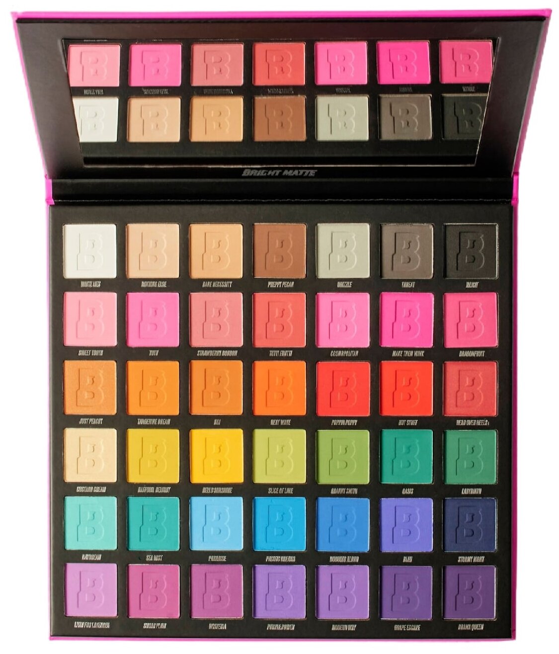 

Радужная палетка теней для глаз BY BEAUTY BAY BRIGHT MATTE 42 COLOUR PALETTE, BRIGHT MATTE 42