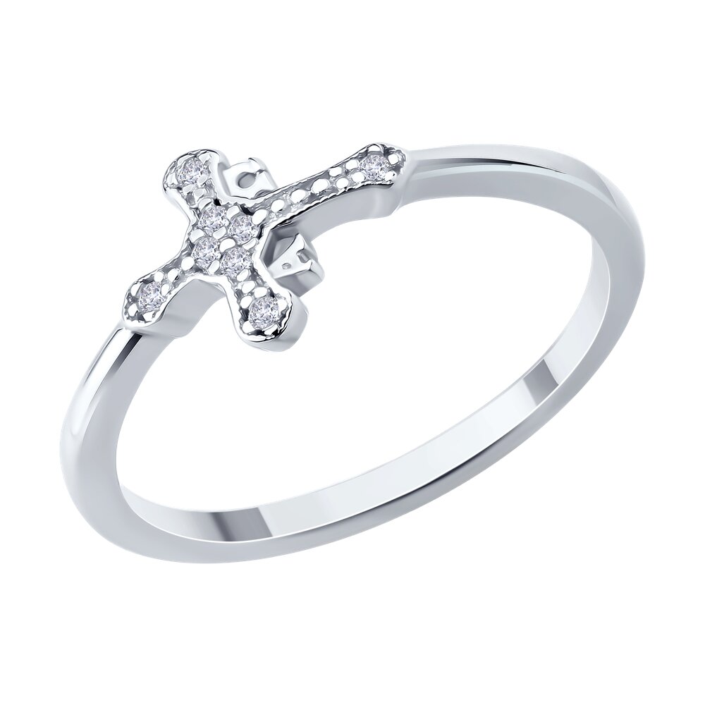 

Кольцо из серебра р. 17 SOKOLOV 94014237-91, фианит, 94014237-91