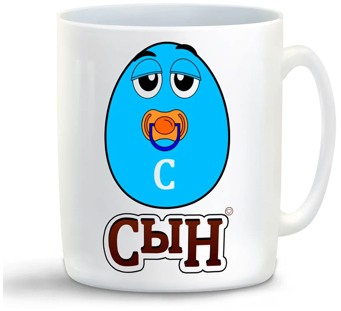 

Кружка CoolPodarok Семья. Сын яйцо