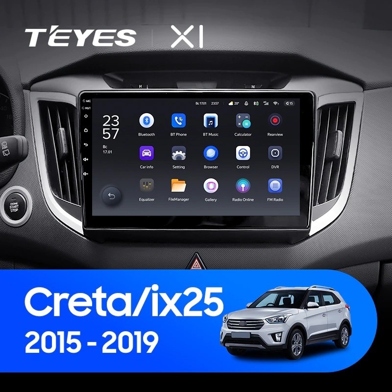 Штатная магнитола Teyes X1 4G 232 Hyundai Creta 2015-2019 2299900₽