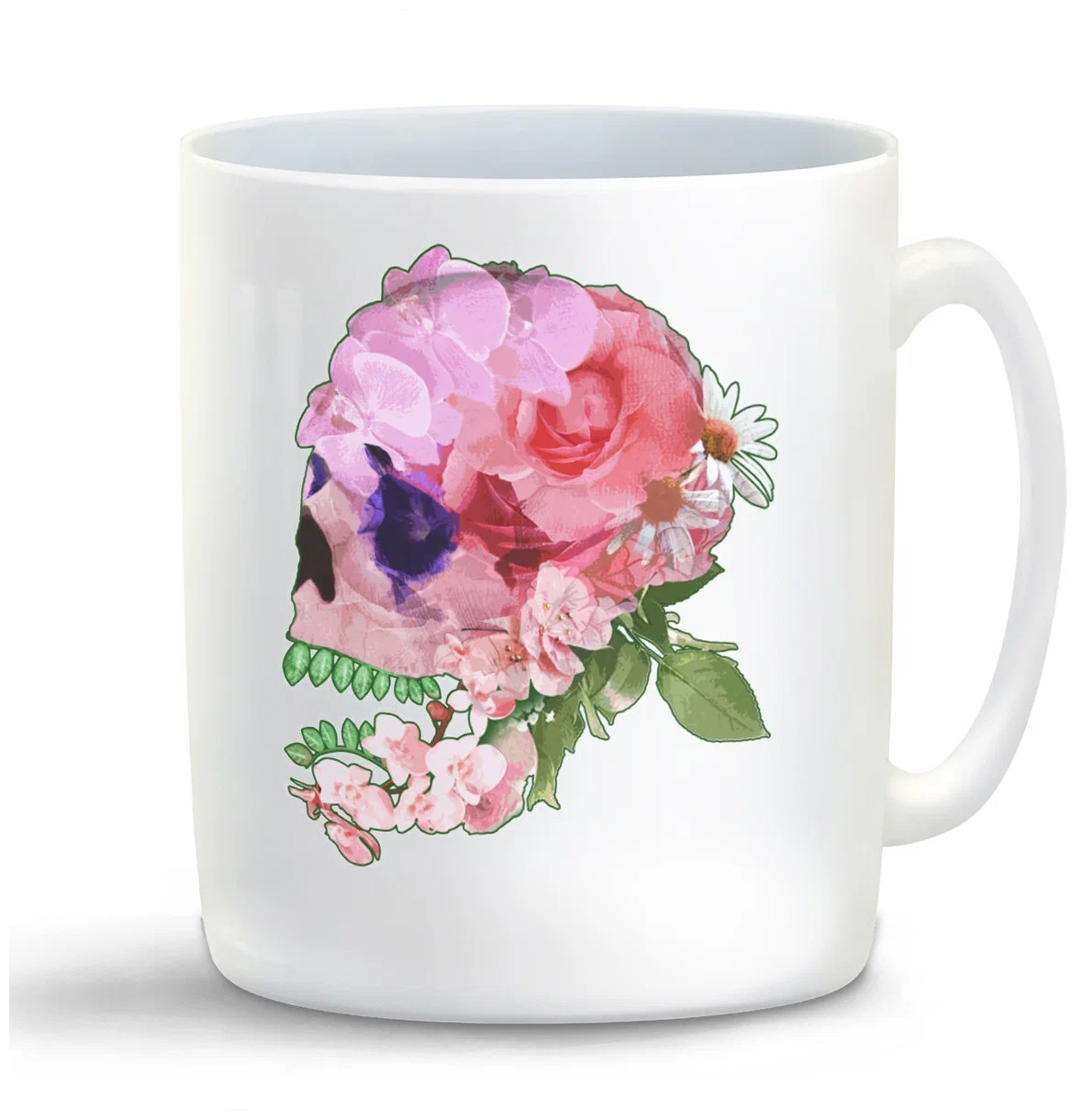 

Кружка CoolPodarok Череп из цветов