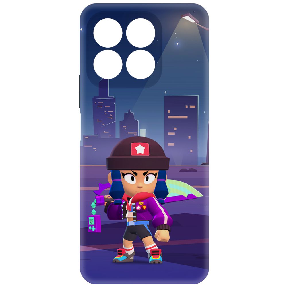 

Чехол-накладка Krutoff Soft Case Brawl Stars - Героиня Биби для Honor X8b черный