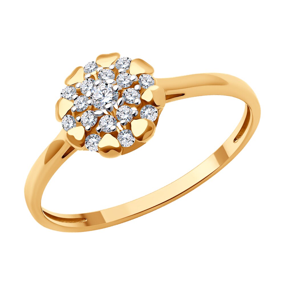 

Кольцо из золота р. 17,5 Diamant 51-110-02286-1, фианит, 51-110-02286-1